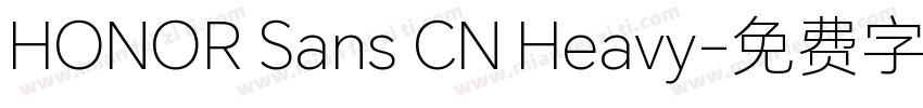 HONOR Sans CN Heavy字体转换
